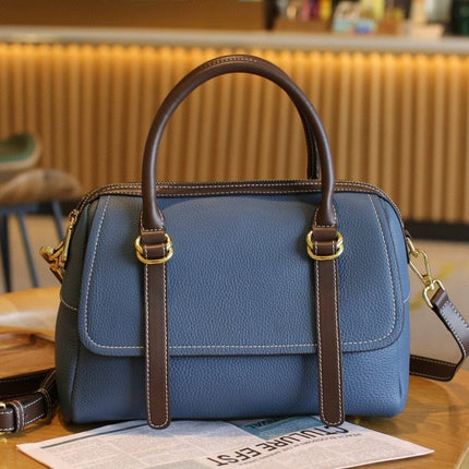 Cowhide Handbag 2025 New Shoulder Crossbody Bag Boston Pillow Bag Large Capacity Commuter Women's Bag High-End