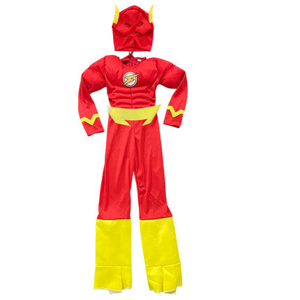 Halloween Kids Superhero Muscle Dress Up The Flash Dress Up Boys Anime Figure Cosplay Costume