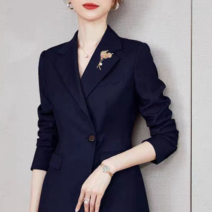 Korean Leaf Brooch, Light Luxury Women's Elegant Accessory, Sweater Pin, Coat Cardigan, Fashionable and Stylish for Commuting
