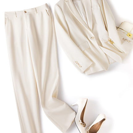 Endi Professional Suit Jacket 2026 Spring/Summer New Style High-End Slim-Fit Elegant High-End Women's Suit Pants Set