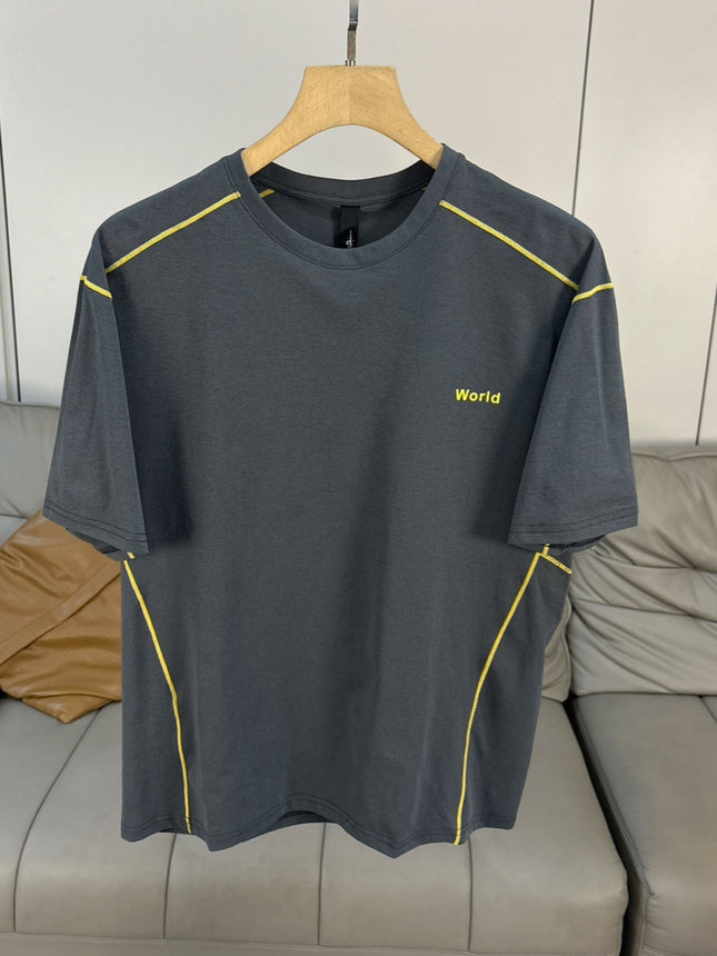 Technology Feels Cold! Summer Men's Outdoor Thin Casual Round Neck Quick-Drying Breathable Loose Men's Short-Sleeved T-Shirt