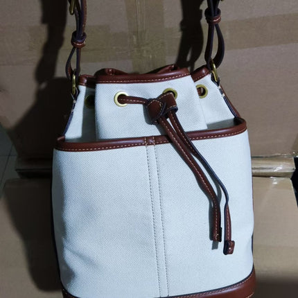 Z bags 2024 new high-end girdle women's bag European and American fashion shoulder slung canvas bucket bag
