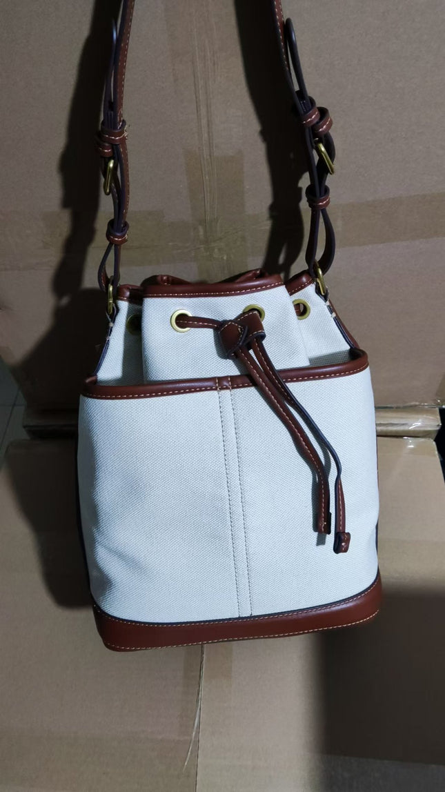 Z bags 2024 new high-end girdle women's bag European and American fashion shoulder slung canvas bucket bag