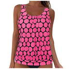 Rose red polka dot-single top / S