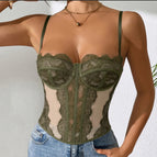 Olive green [with steel ring and no breast pad] / XS