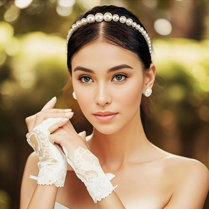 European and American Imitation Pearl Hair Band French Retro Hair Stamp Summer High-end Headband Women's New Super Fairy Hair Accessories