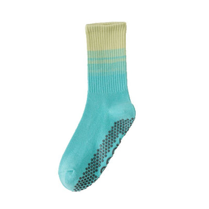 Mid-Tube Gradient Color Non-Slip Yoga Socks Spring and Summer Colorful Sports Socks Comfortable and Durable Silicone Non-Slip Bottom Fitness Socks