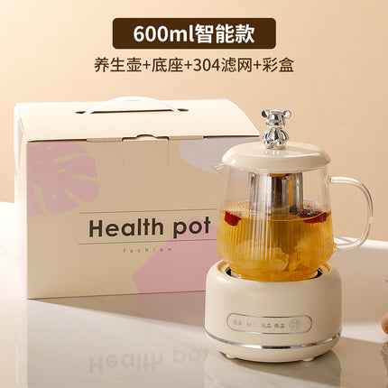 Health pot household multi-functional full glass tea cooker kettle small office flower teapot insulation electric Cup