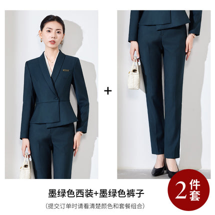 Overalls Women's Professional Elegant Suit suit Spring and Autumn Three-piece Set Small Executive Jewelry Store High-end Dress