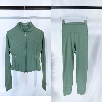 New Gold Label Stand-Up Collar Short Jacket Suit Sports Yoga Wear Slimming Sports Jacket Women's Lulu Swai