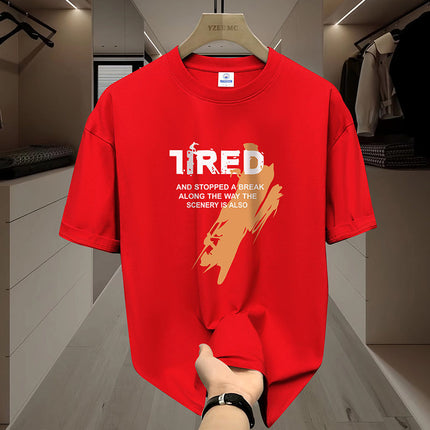 Pure Cotton Short-sleeved T-shirt Men's Casual Loose All-match Summer T-shirt Half-sleeved Base-layer Top for Young Students