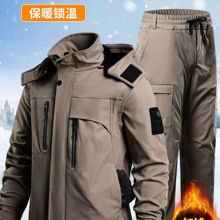 Cross-Border Winter Cold-Proof and Warm Work Clothes, Outdoor Jackets, Waterproof Loose Cycling and Crawling Tactical Suits