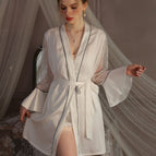 Can be matched with white robe belt / Free size [can wear 110 Jin]]