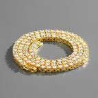 4mm * 20inch Golden tennis chain without pendant