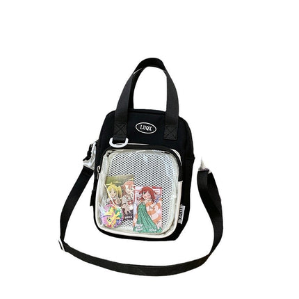 All-Match Girl's Transparent Painful Bag Baby Bag Student Cute Crossbody Bag Lightweight Mobile Phone Bag Casual Small Bag for Women
