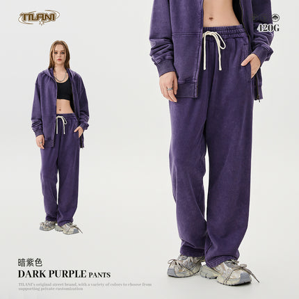 TILANI Batik Heavy 420g Hooded Sweater Casual Sportswear suit Men's and Women's Hoodie Sweater Two-Piece Set