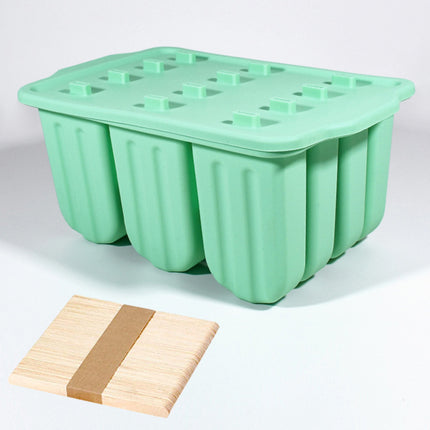 Cross-Border New Oval Ice Cream Mold with Lid, Easy to Release, Cheese Popsicle DIY Home Ice Cream Mold