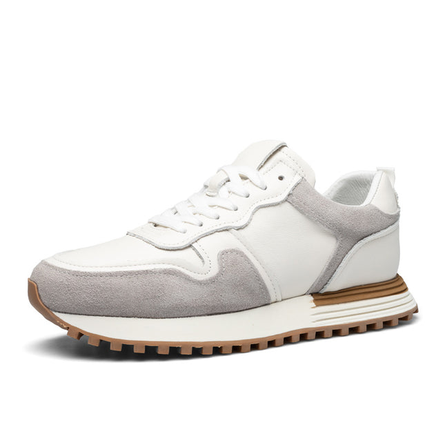 Factory Direct Supply of Men's Trendy Shoes, Spring Men's Shoes, Korean Style Sports Casual Shoes, Versatile White Shoes, Genuine Leather Forrest Gump Shoes, Sneakers