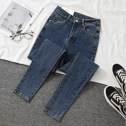 Daifa Jeans Women's Autumn and Winter 2024 New High Waist Slimming Stretch Tight Outer Wear Slim Fit Pencil Pants