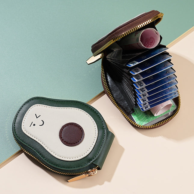 New cute avocado card bag foreign trade hot chattering hot 11 card exquisite fashion storage bag wallet