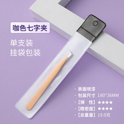 Eyelash tweezers grafting false eyelash tweezers eyelash tweezers flowering golden feather clip beauty tools eyelash clip wholesale