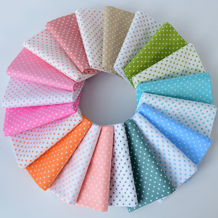 160cm Wide 40-Count Pure Cotton Fabric Baby Bed Sheets Fabric Twill Cotton Handmade DIY Colorful Water Jade Polka Dots