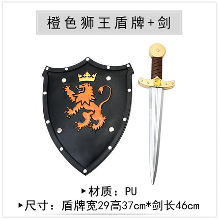 Ancient Roman Samurai Props Medieval Helmet Plastic Weapon Props Greek PU Sword Dagger Shield Knife