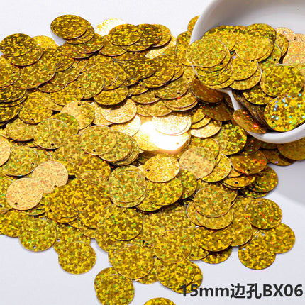 15mm round side hole bright piece hanging piece dance clothing bags and other clothing accessories diy accessories belly dance decorative piece