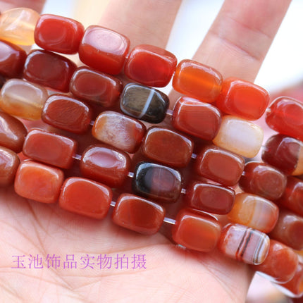 Natural Red Agate Irregular Rectangular Column, Pink Quartz, Lapis Lazuli, Loose Beads, Necklace, Bracelet, DIY Jewelry Accessories, Pendant