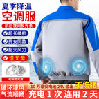 Spliced air-conditioning suit blue without accessories / 165