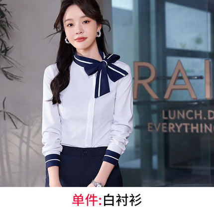 Fashion overalls suit stewardess business attire female temperament beautician front desk jewelry store sales department spring and autumn tooling