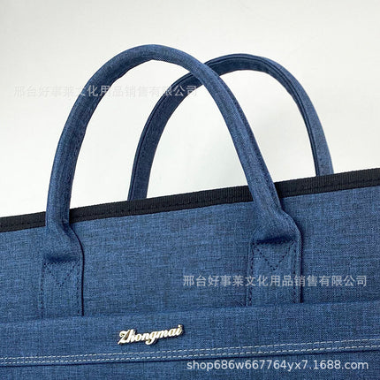 Multi-functional Briefcase Storage Handbag File Bag Large Capacity Meeting Bag Business Office Storage File Bag