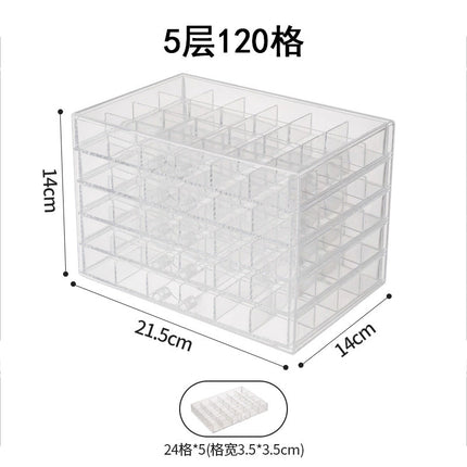 Temu Hot-Selling Jewelry Storage Box Multi-Layer Large Capacity Dust-Proof Household Bracelet Necklace Earrings Acrylic Storage