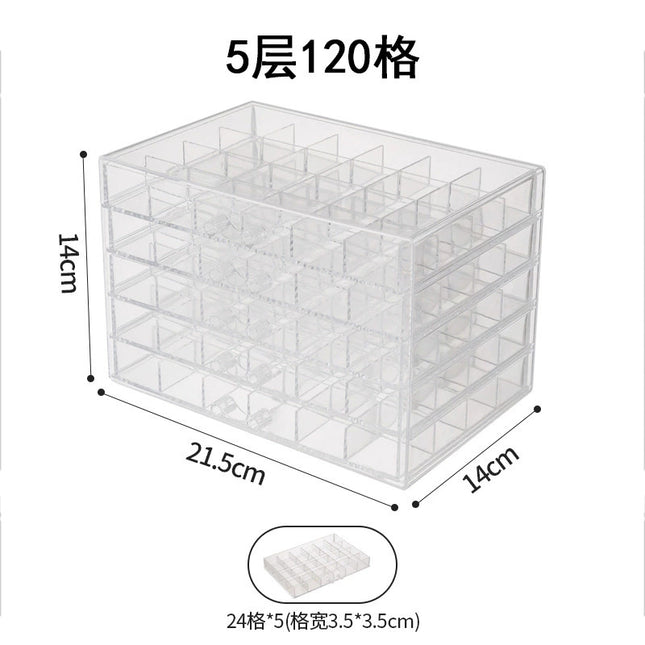 Temu Hot-Selling Jewelry Storage Box Multi-Layer Large Capacity Dust-Proof Household Bracelet Necklace Earrings Acrylic Storage