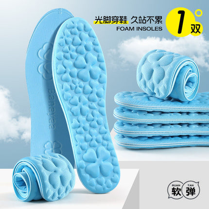 Zhuiyikang 4D Insoles Are Shock-Absorbing, High-Elastic, Military Training, Women's Poop-Feeling, Super Soft, Not Tired after Standing for a Long Time, Pain-Proof, Men's Ice-Feel, Breathable and Suction
