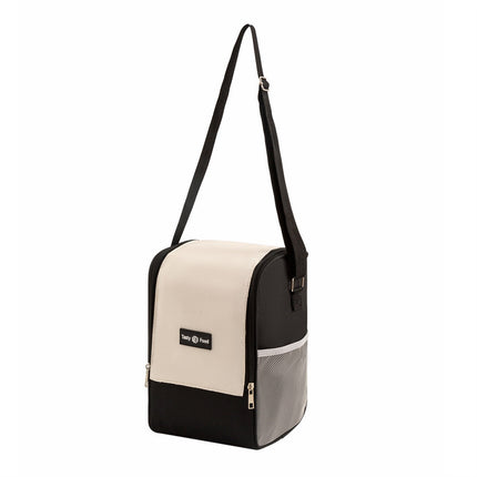 New Double Zipper Lunch Bag Portable Insulated Bag Large Opening Lunch Box Bag Outdoor Travel Storage Bag Picnic Bag