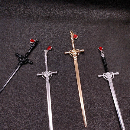 Sword water drop hairpin advanced sense new Chinese style hairpin antique Chinese clothing hair accessories hair pin