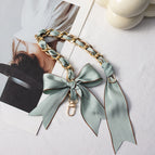 Bow short style + mobile phone transparent clip / Light green