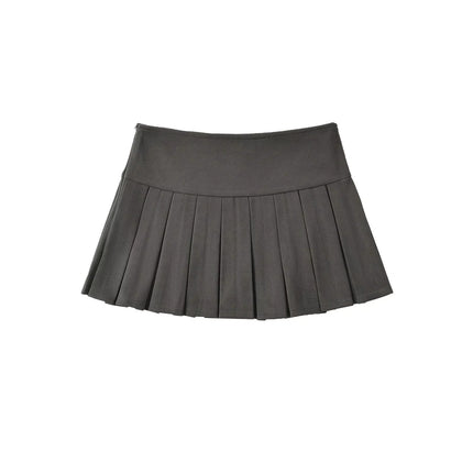 French Style Autumn and Winter Woolen Wide-brimmed Pleated Skirt Women's All-match Anti-naked Skirt Mini Skirt