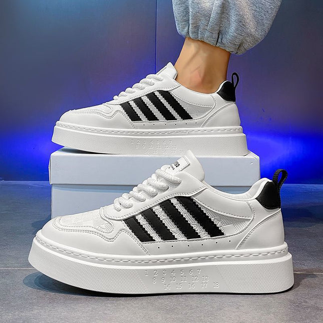 2025 Men's Shoes Casual Autumn White Shoes Fashion New Men's Sports Breathable Student All-match Board Shoes Men's Trendy
