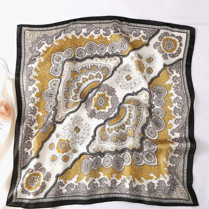 70 Silk Scarf Square Scarf High-end Korean Style Fashion All-match Professional Silk Small Scarf Retro Printed Silk Scarf for Women