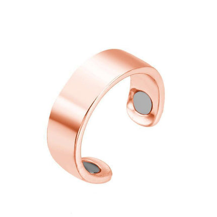 Cross-Border Hot Selling Magnetic Bracelet European and American Jewelry Pure Glossy Magnet Opening Rose Gold Bracelet Ring Set for Men and Women