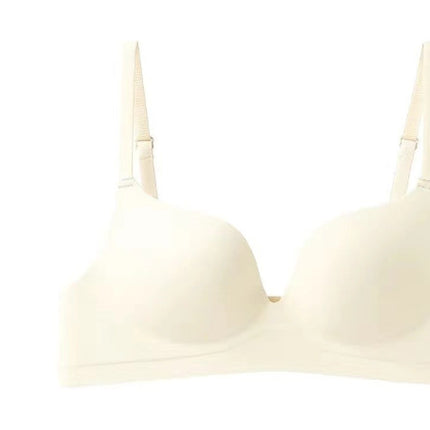 Women's Lingerie for Small Busts, Enhancing and Gathering, Seamless, Push-Up, Wireless, Beautiful Back Bra, Bright Red Bra