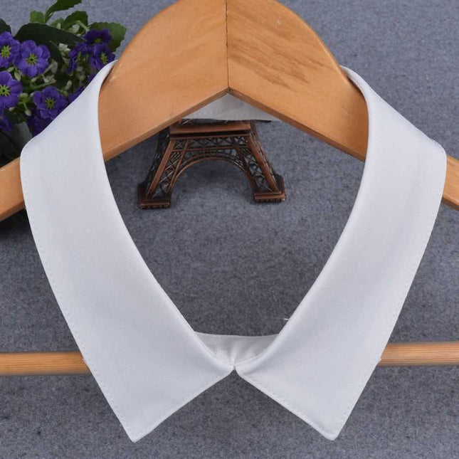 All-Match Decorative Single Collar Solid Color Shirt Collar Women's Collar Bib Summer Fake Collar Cotton Street Small Square Collar