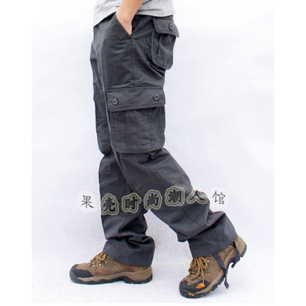 Strong Wear-Resistant Casual Caution Pants Straight Pants Work Pants Labor Protection Uniform Loose Plus Size Cotton Work Wear
