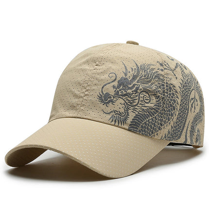 Quick-Drying Baseball Hat Men's Summer Outdoor Sports Sun Protection Breathable Hole Sun Hat Korean Style Casual Sunshade Peaked Cap