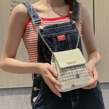 Chain Love Original Design Y2K Chain Backpack 2025 New Style College Style High-End Mini Backpack for Women