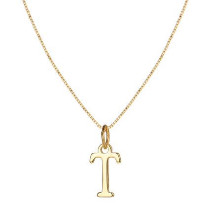Cross-border Amazon Hot Sale Simple Stainless Steel Letter Pendant Necklace Women Alloy Box Chain 26 Letter Clavicle Chain