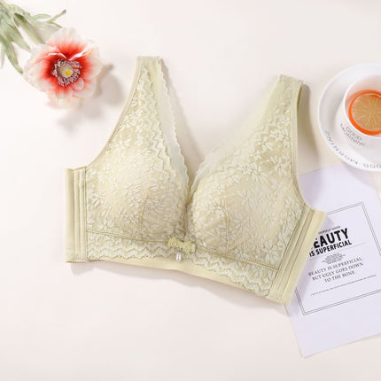 Thin Upper and Thick Lower Non-magnetic New Style Comfortable Underwear without Steel Rings for Women Gathering and Tucking Paramilis Skin-friendly Breathable Adjustable Bra