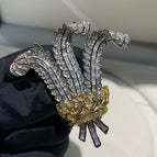 X4432-1-320 Double Color Gold Feather Crown Iris